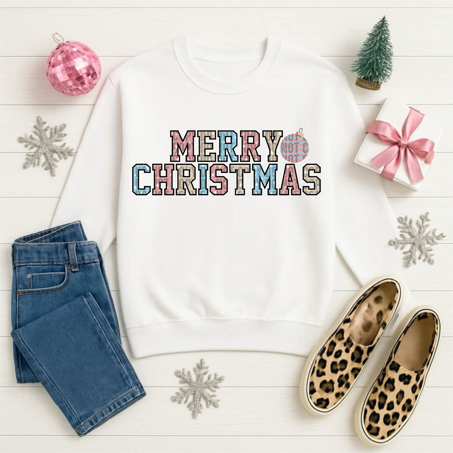 Merry Christmas pastel - DTF TRANSFER (LCD)