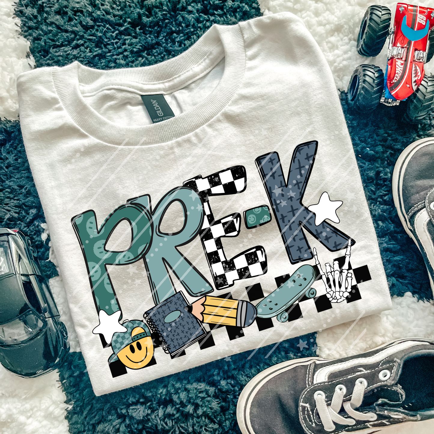 PRE-K cool dude skater - DTF TRANSFER (CNC)