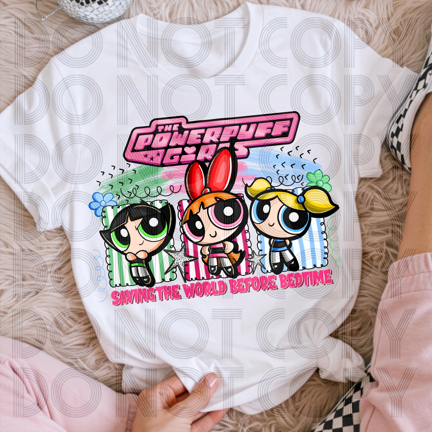 Saving the world before bed time puff girls - DTF TRANSFER (Throwback collab RHD X SSDD)