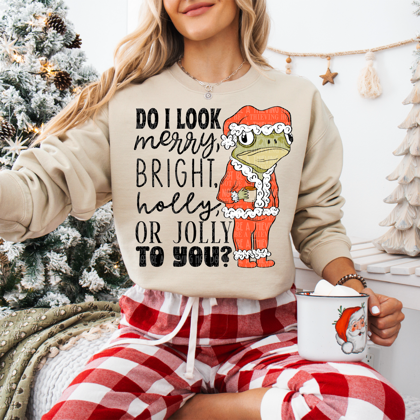 Do I look merry & bright - DTF TRANSFER (SCRLW)