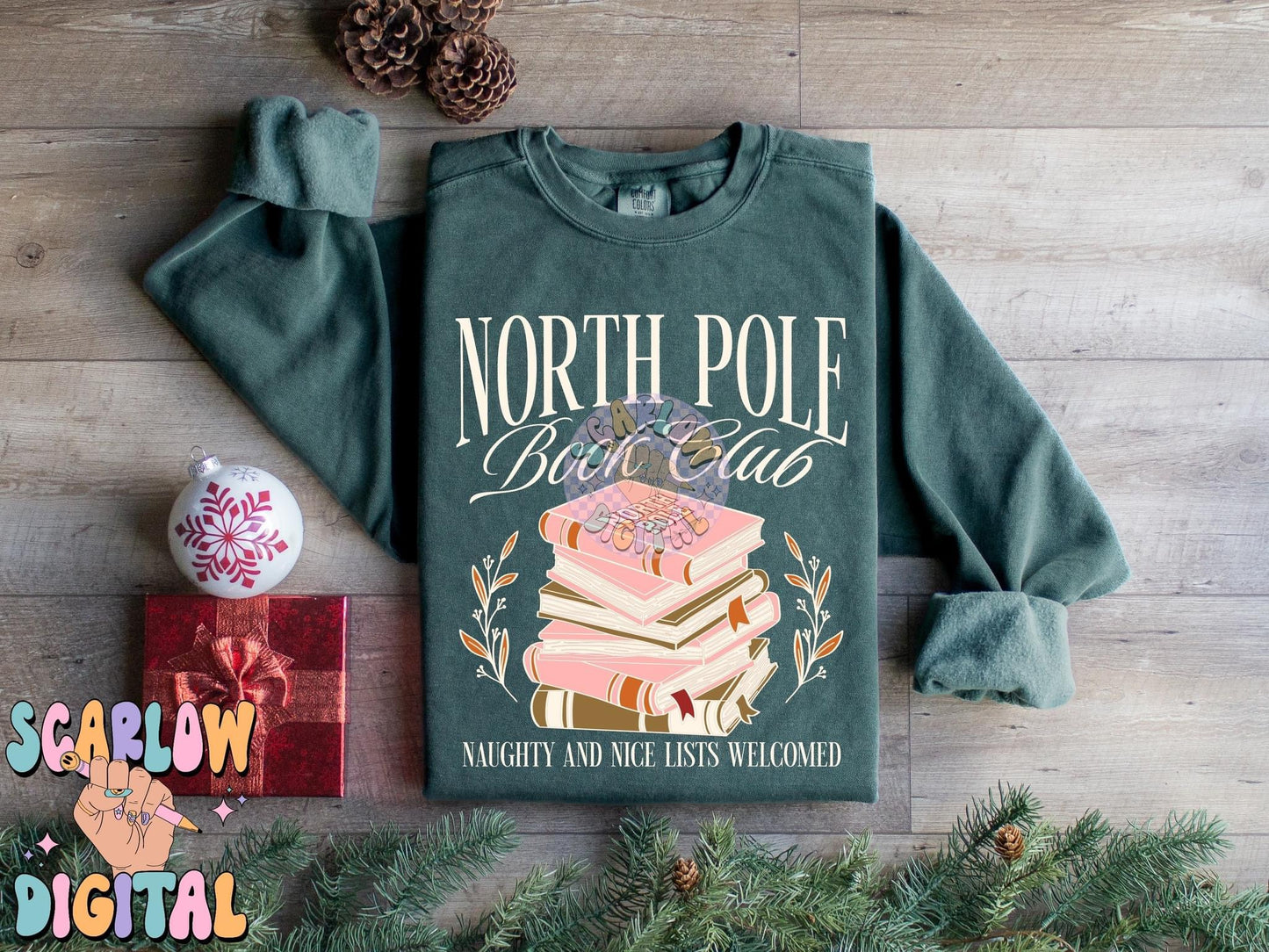 North Pole book club - DTF TRANSFER (SCRLW)