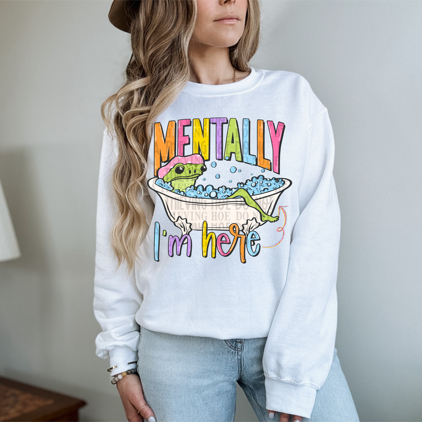 Mentally, Iโm here - DTF TRANSFER (SCRLW)