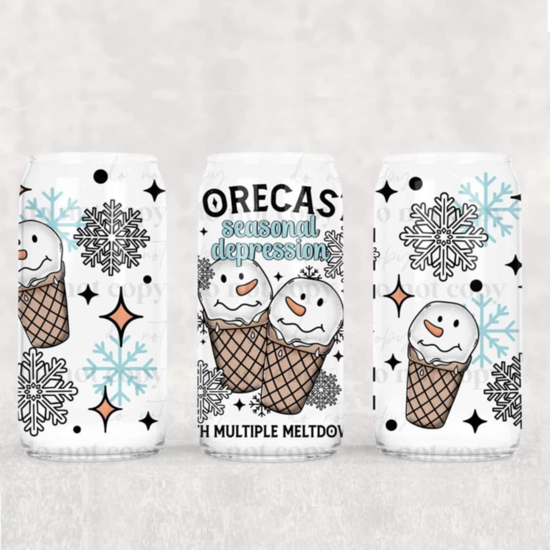 Forecast seasonal depression- UV dtf wrap 16oz libby -(CSC/T)