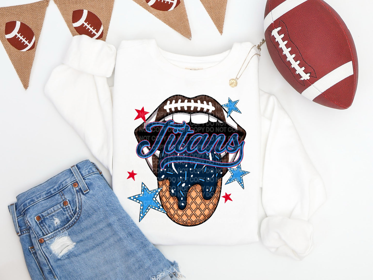 Titans Ice Cream Drip Tongue - DTF TRANSFER (SCG AUG25)