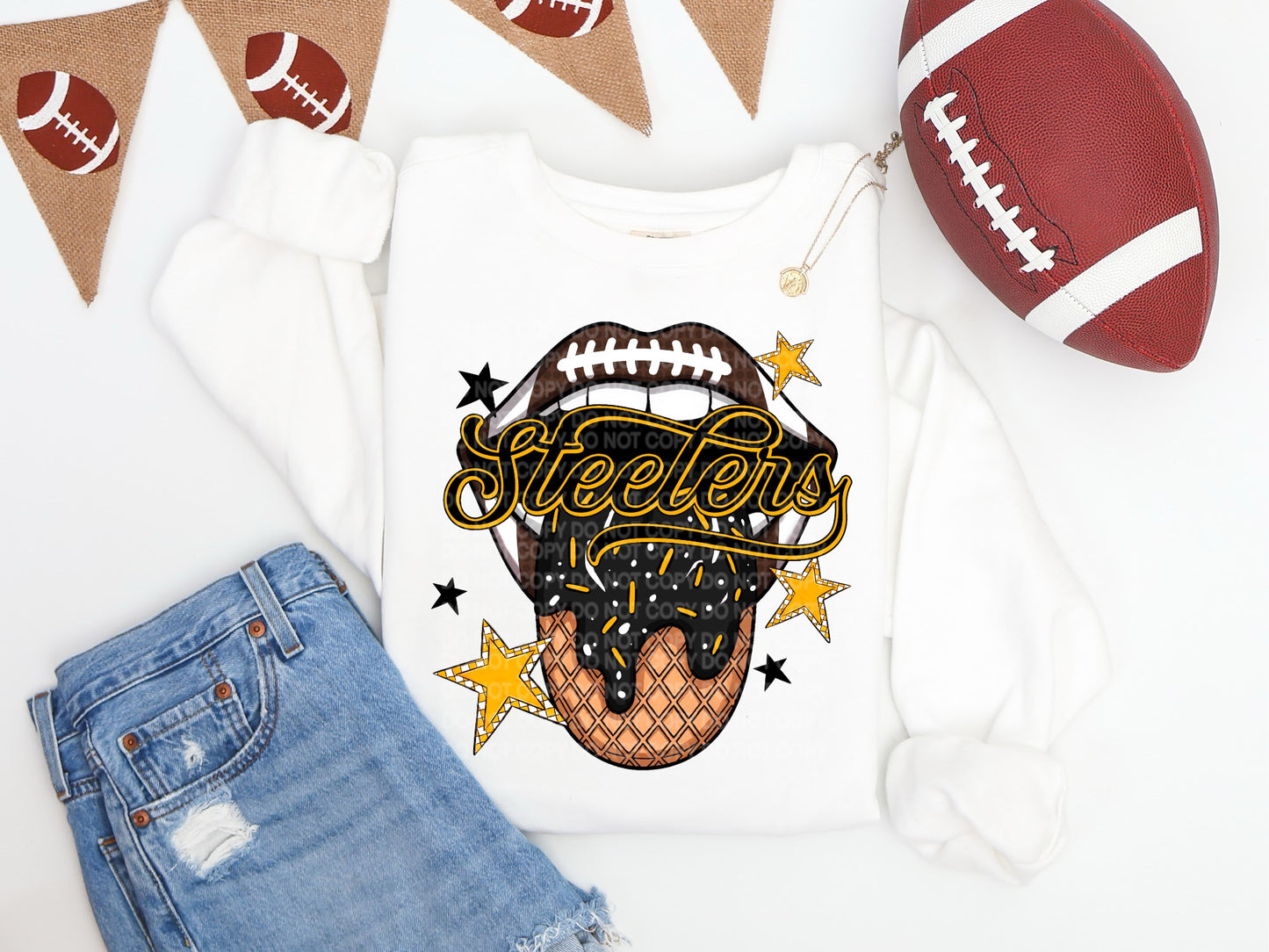 Steelers Ice Cream Drip Tongue - DTF TRANSFER (SCG AUG25)