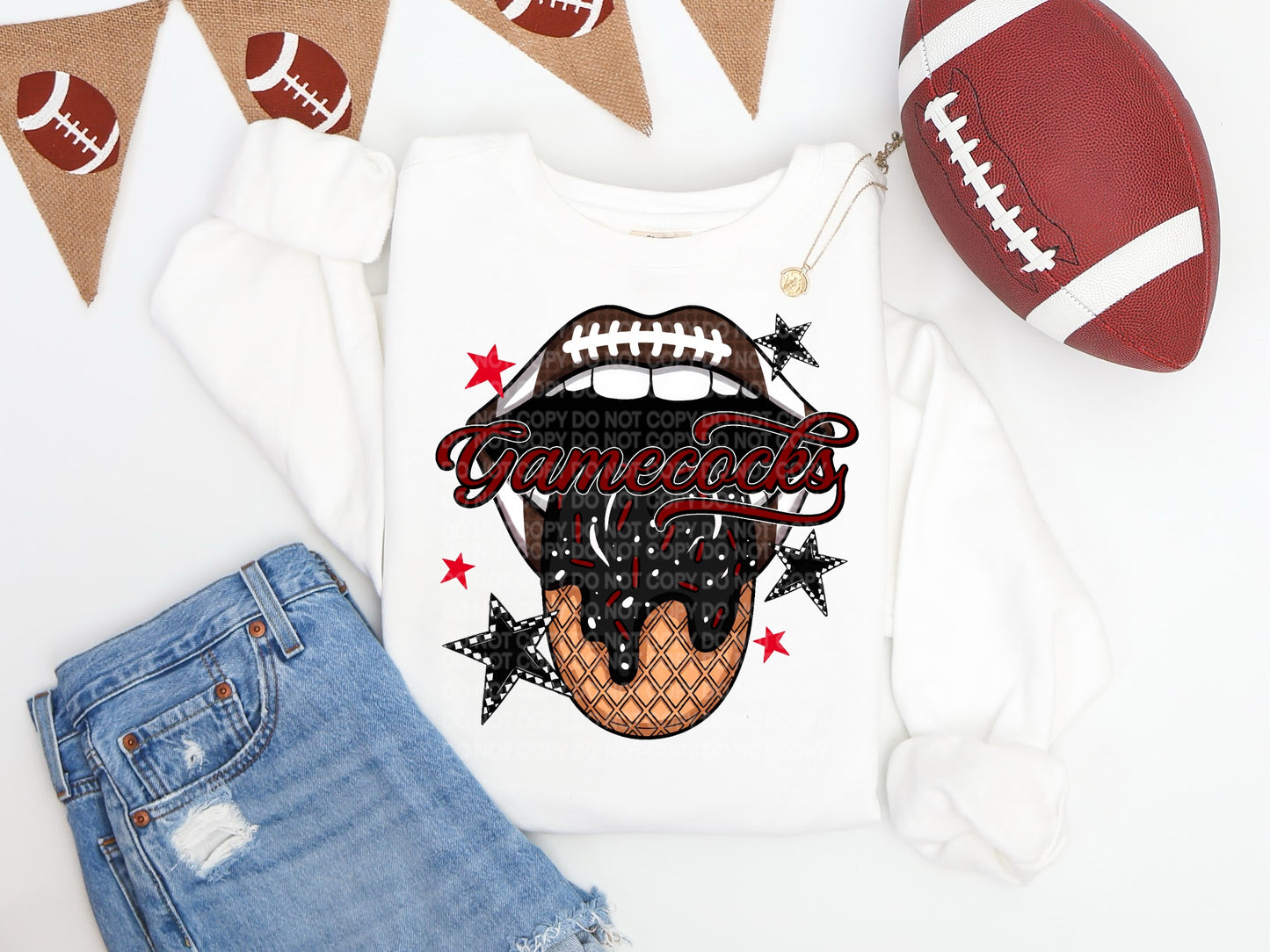 Gamecocks Ice Cream Drip Tongue - DTF TRANSFER (SCG AUG25)