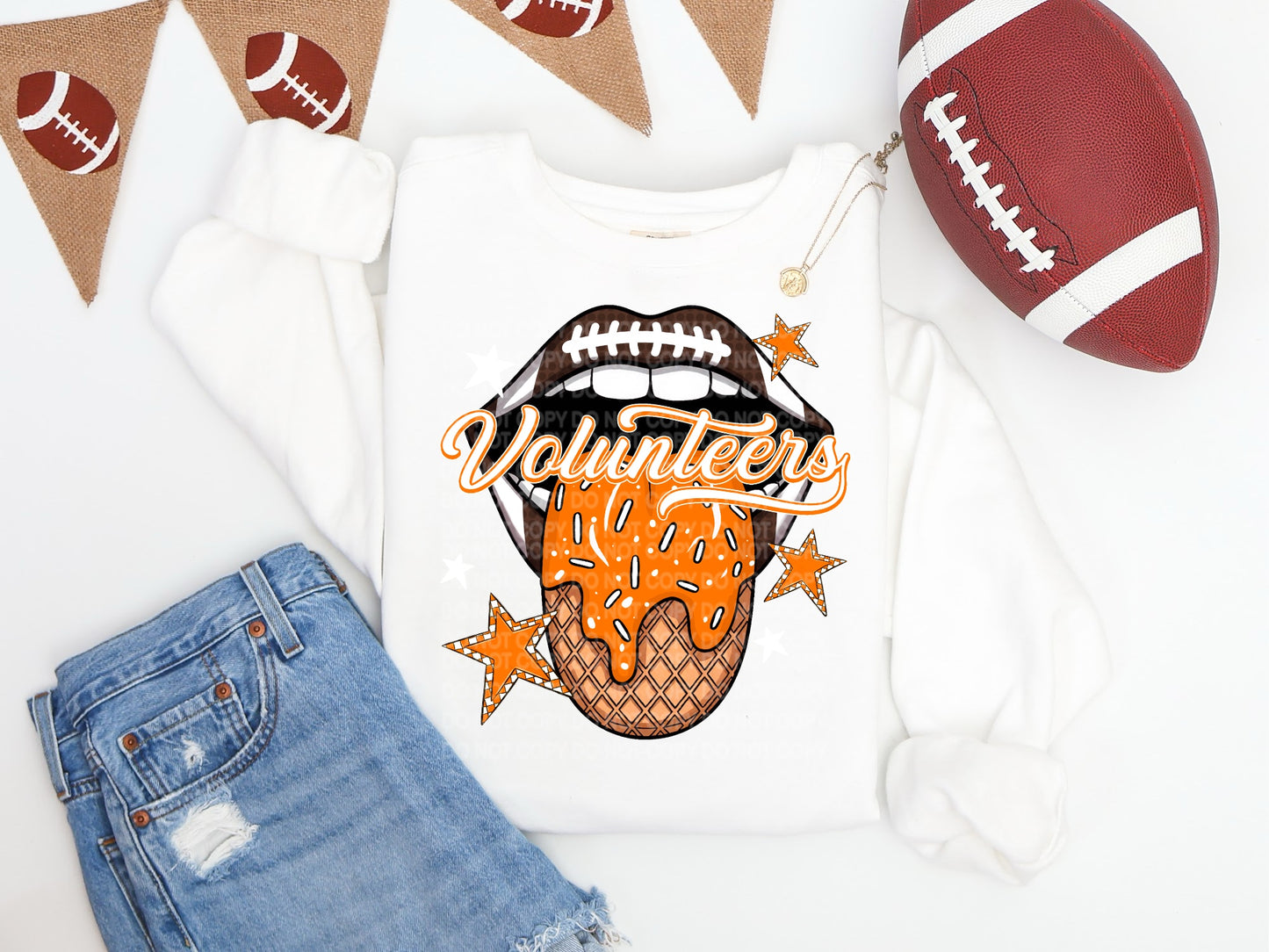 Volunteers Ice Cream Drip Tongue - DTF TRANSFER (SCG AUG25)