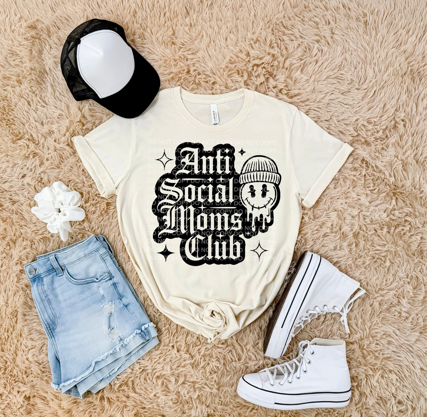 Anti-Social Moms Club (Single Color)- DTF TRANSFER (SCG MY25)