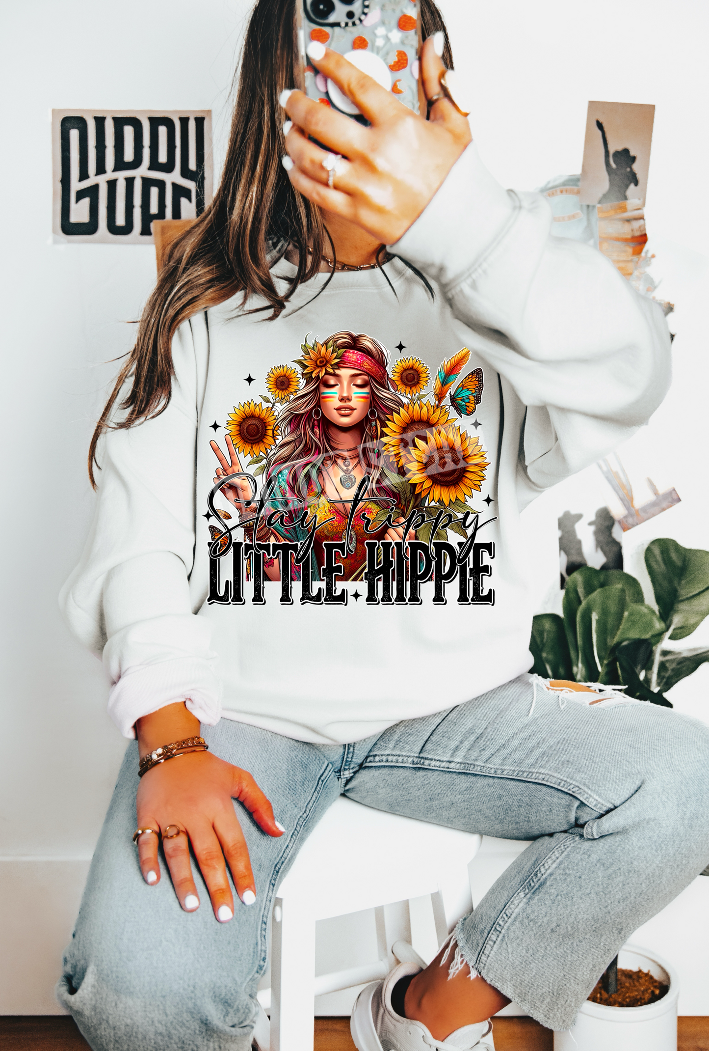 Stay trippy little hippie-DTF TRANSFER (LDC F24)