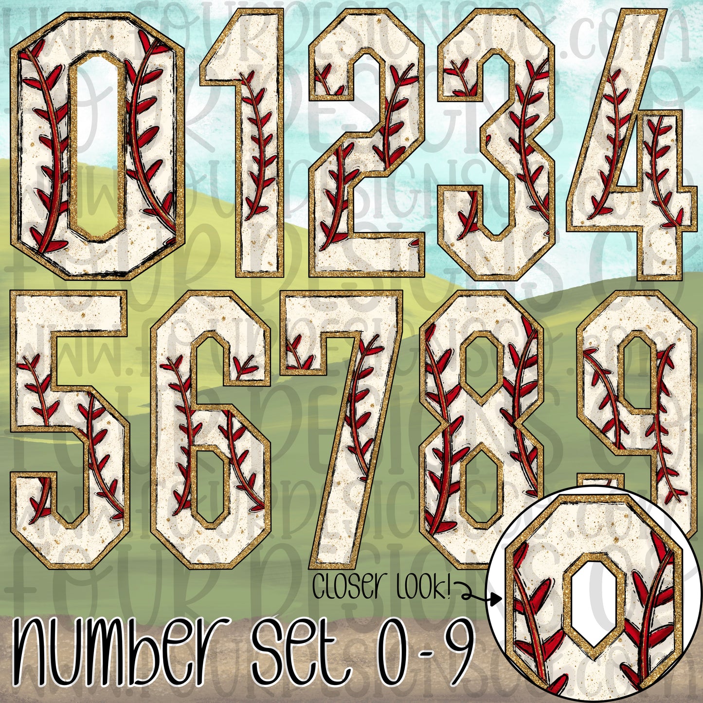 Baseball Number Custom- DTF TRANSFER (DDVA FDC Sports Collab)