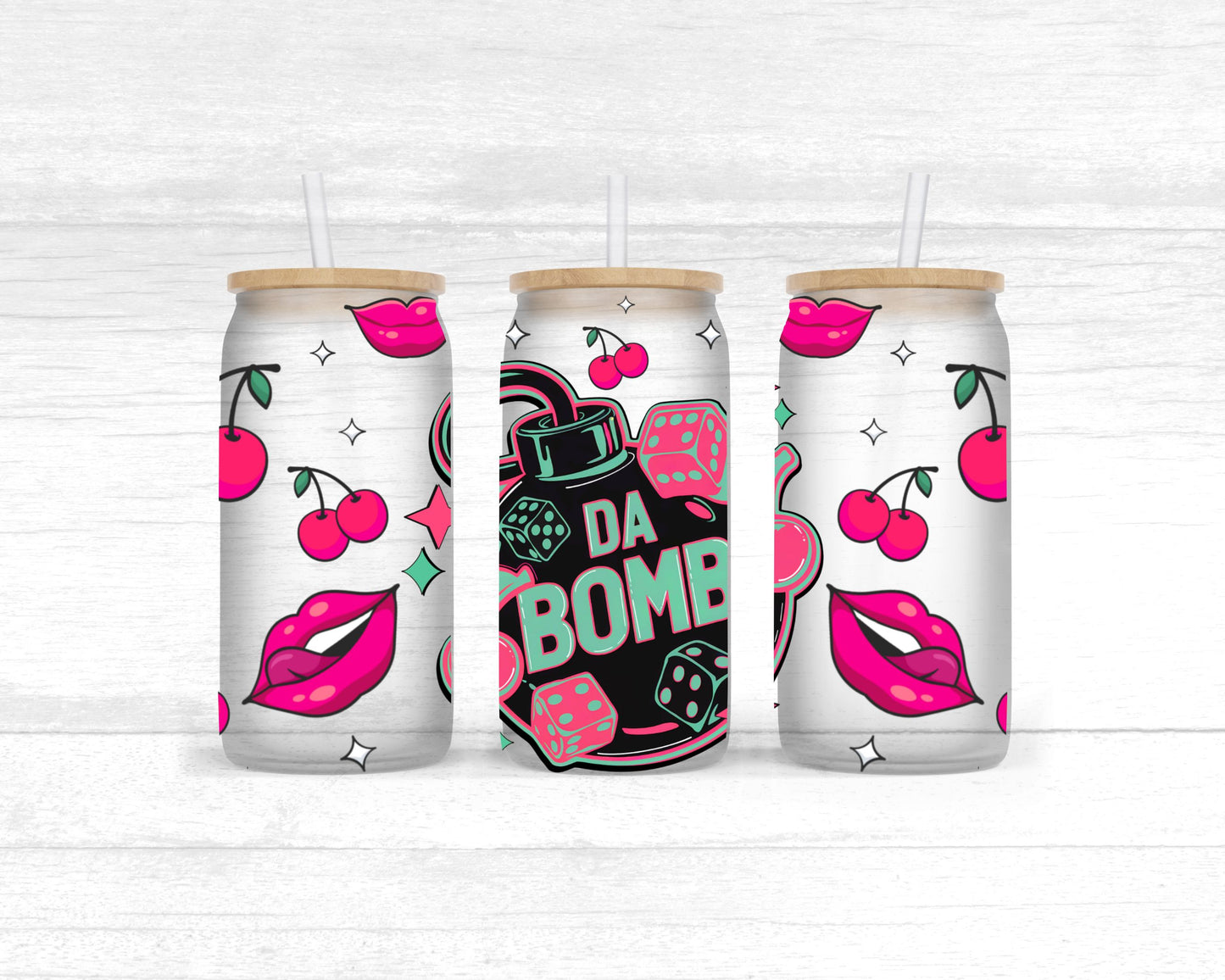 Da bomb- UV dtf wrap 16oz libbey (90s slang collab SSDa/FDC)