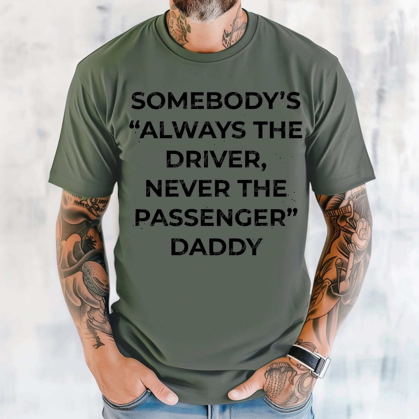 Always the driver Daddy (black)-DTF TRANSFER (VDS/F25)