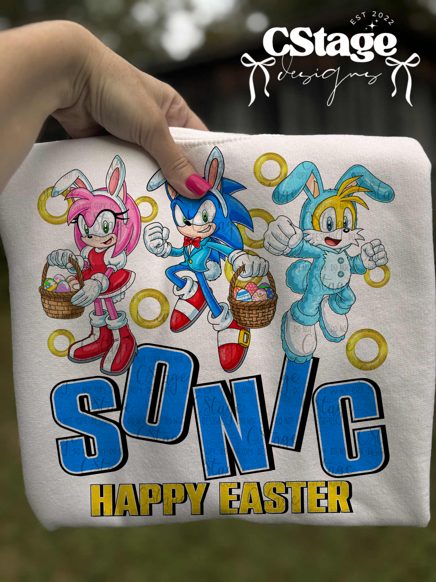 Easter blue hedgehog & friends-DTF TRANSFER (PEEPSHOW)