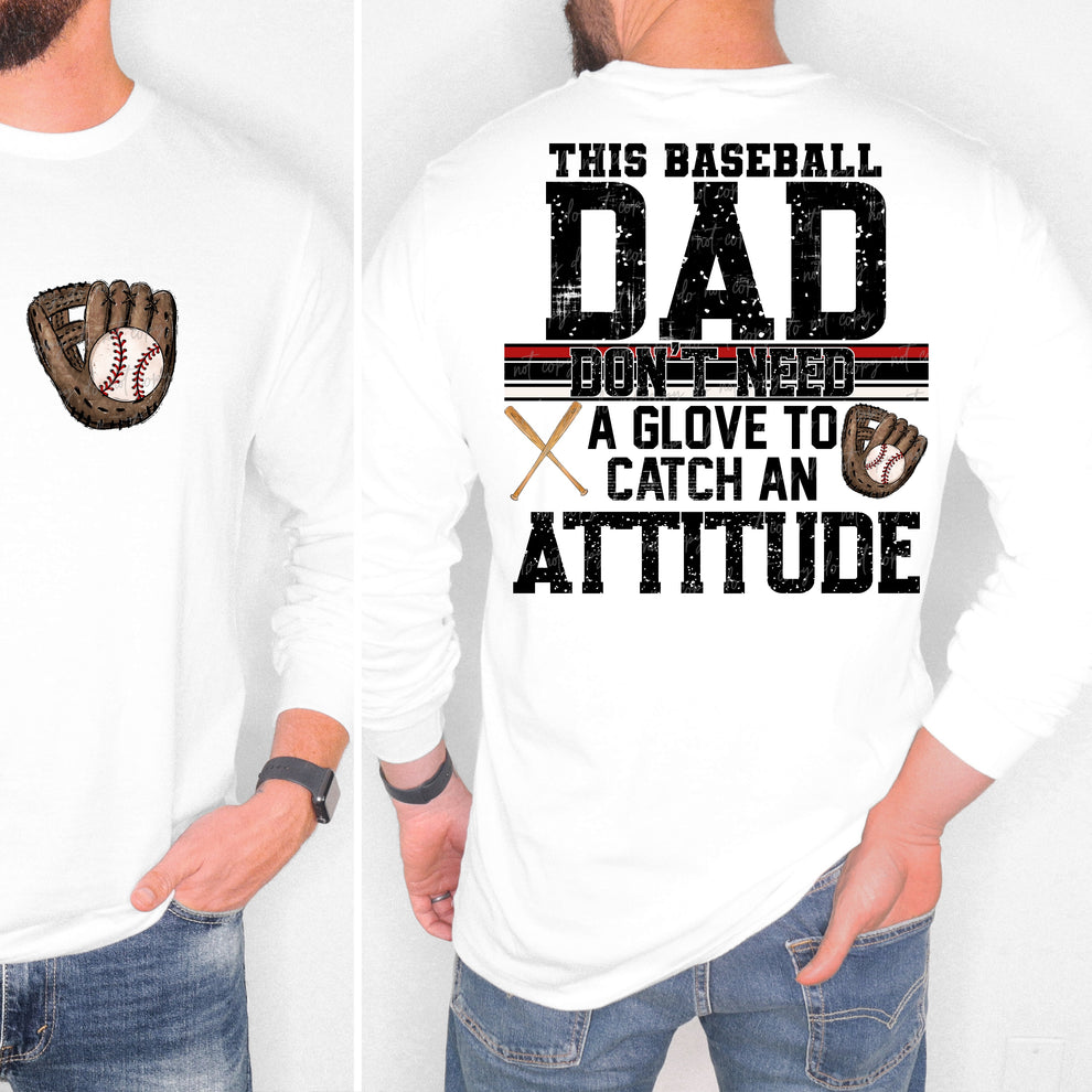 Baseball Dad Attitude-DTF TRANSFER (VDS)