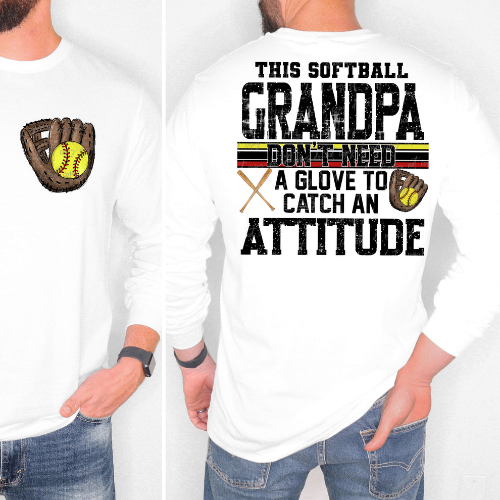 Softball Grandpa Attitude-DTF TRANSFER (VDS)