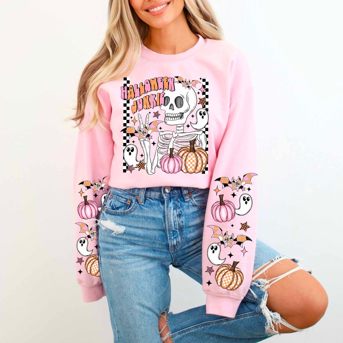 Halloween Junkie w/ or w/o sleeves - DTF TRANSFER - (CSC)