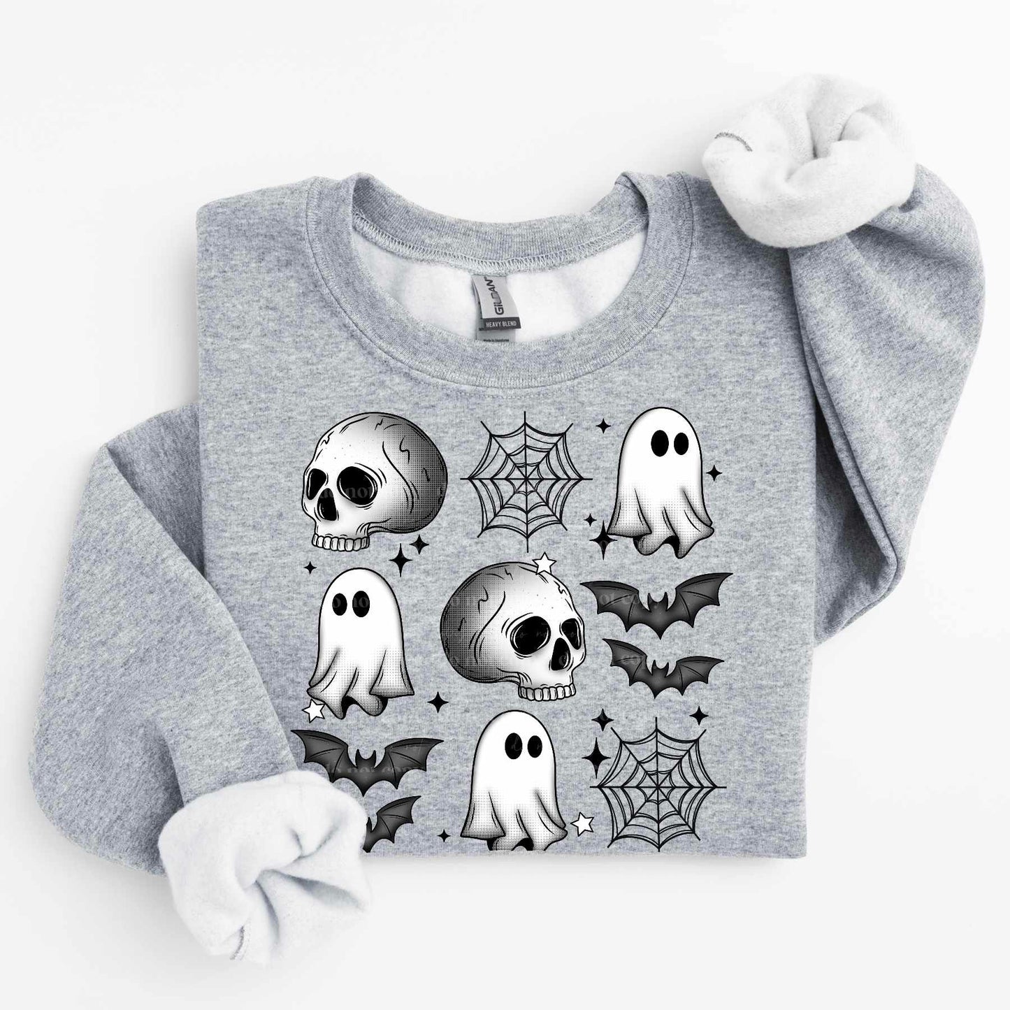 Skulls and bats black -DTF TRANSFER (CSC)