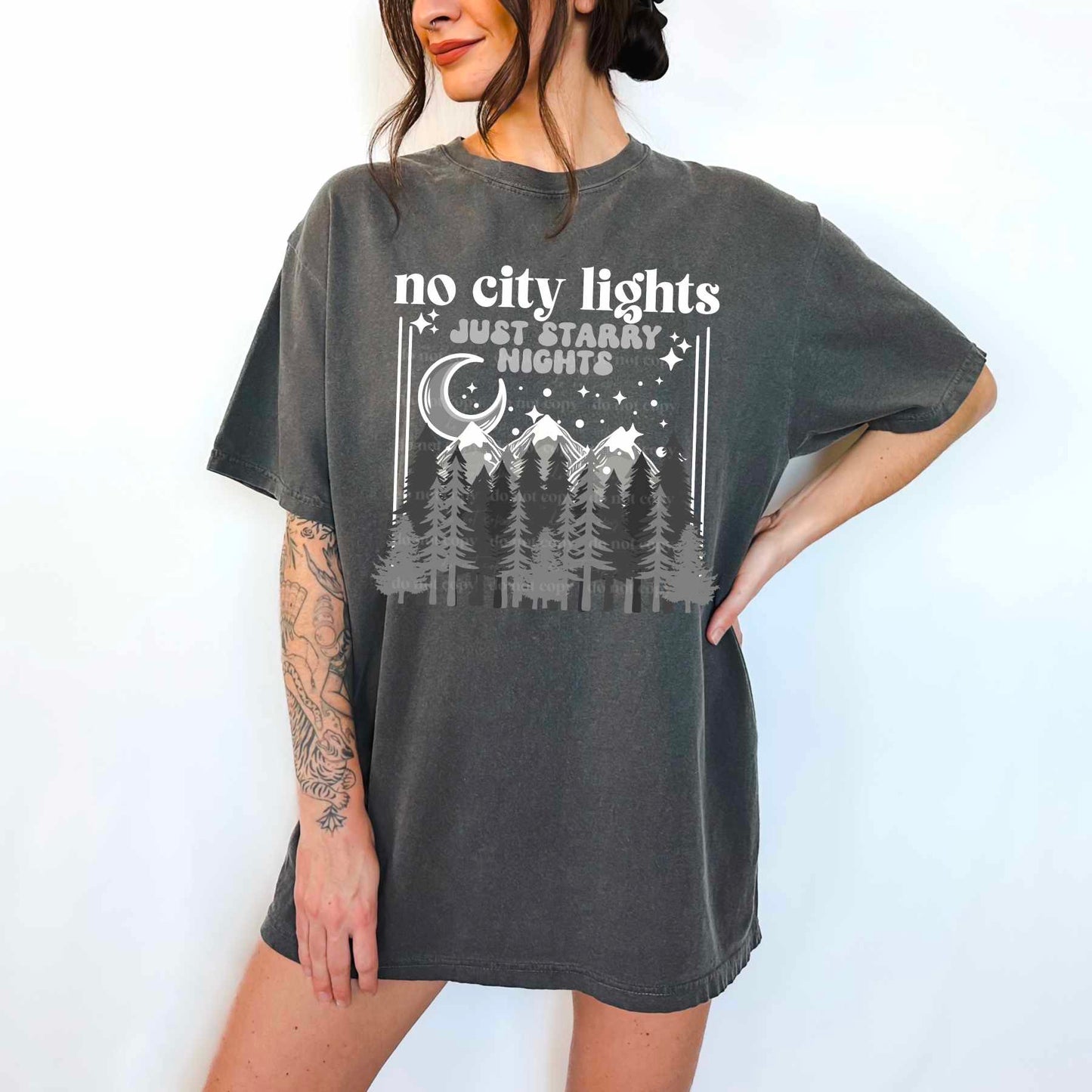 No city lights white -DTF TRANSFER (CSC)