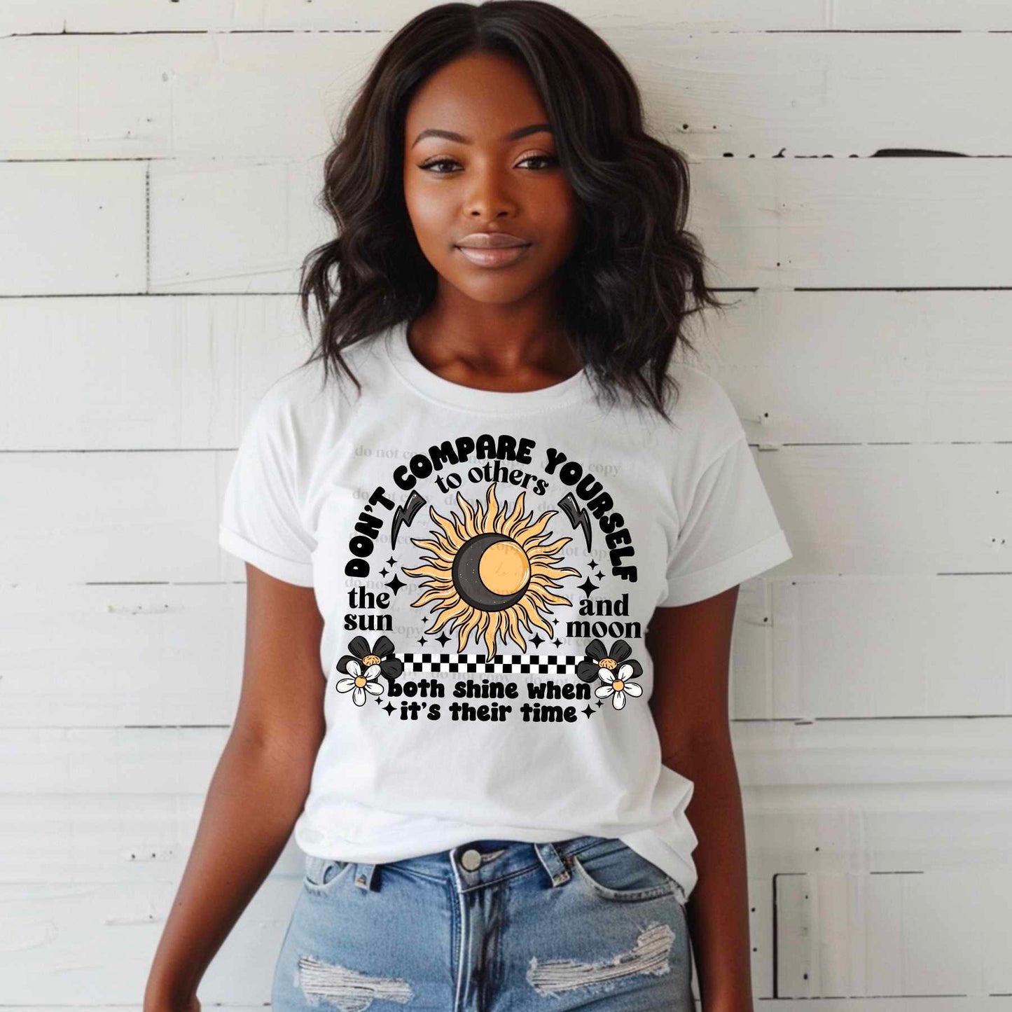 Don’t compare yourself black- DTF TRANSFER (CSC)