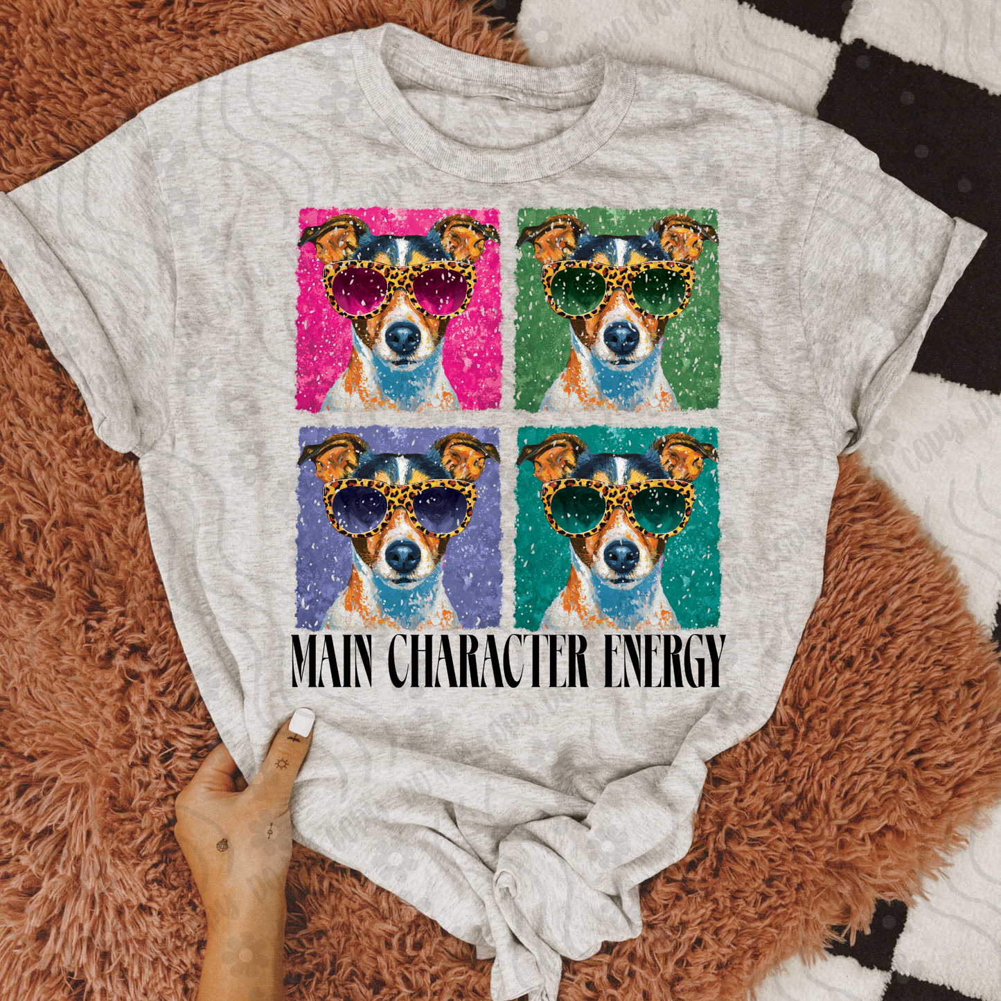 Jack Russell ; Main character energy - DTF TRANSFER (DX4)