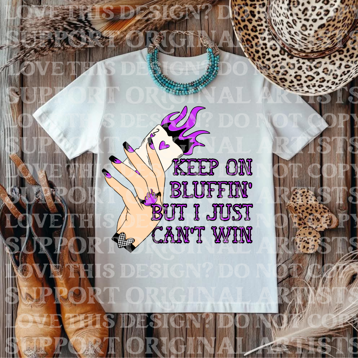 Keep on bluffin (CHOOSE YOUR COLOR)- DTF TRANSFER (SFD)