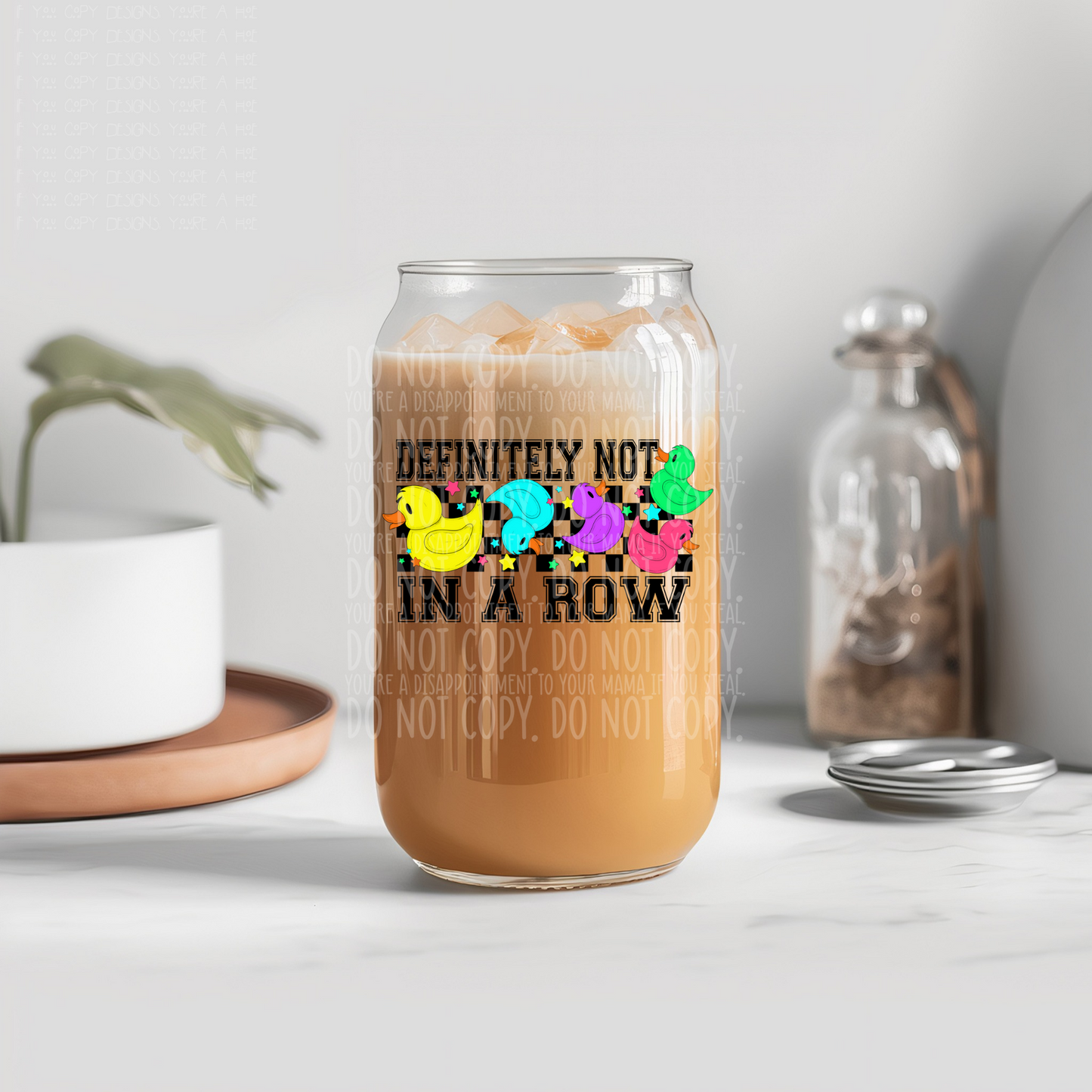Ducks definitely not in a row - UV DTF decal (sticker)