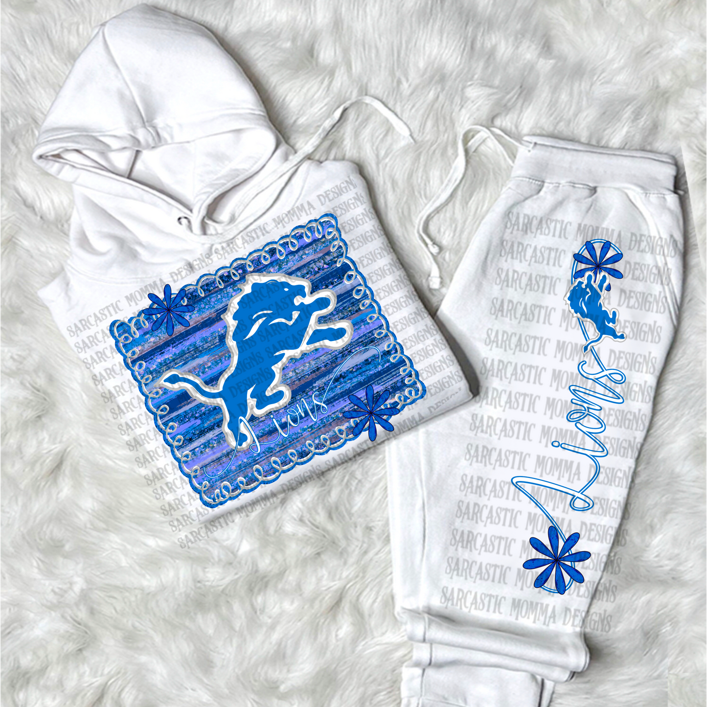 Lions football framed - DTF TRANSFER (SMD AU25)