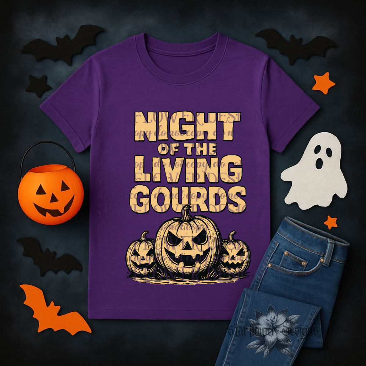 Night of the living gourds- DTF TRANSFER (SFD JUN25)