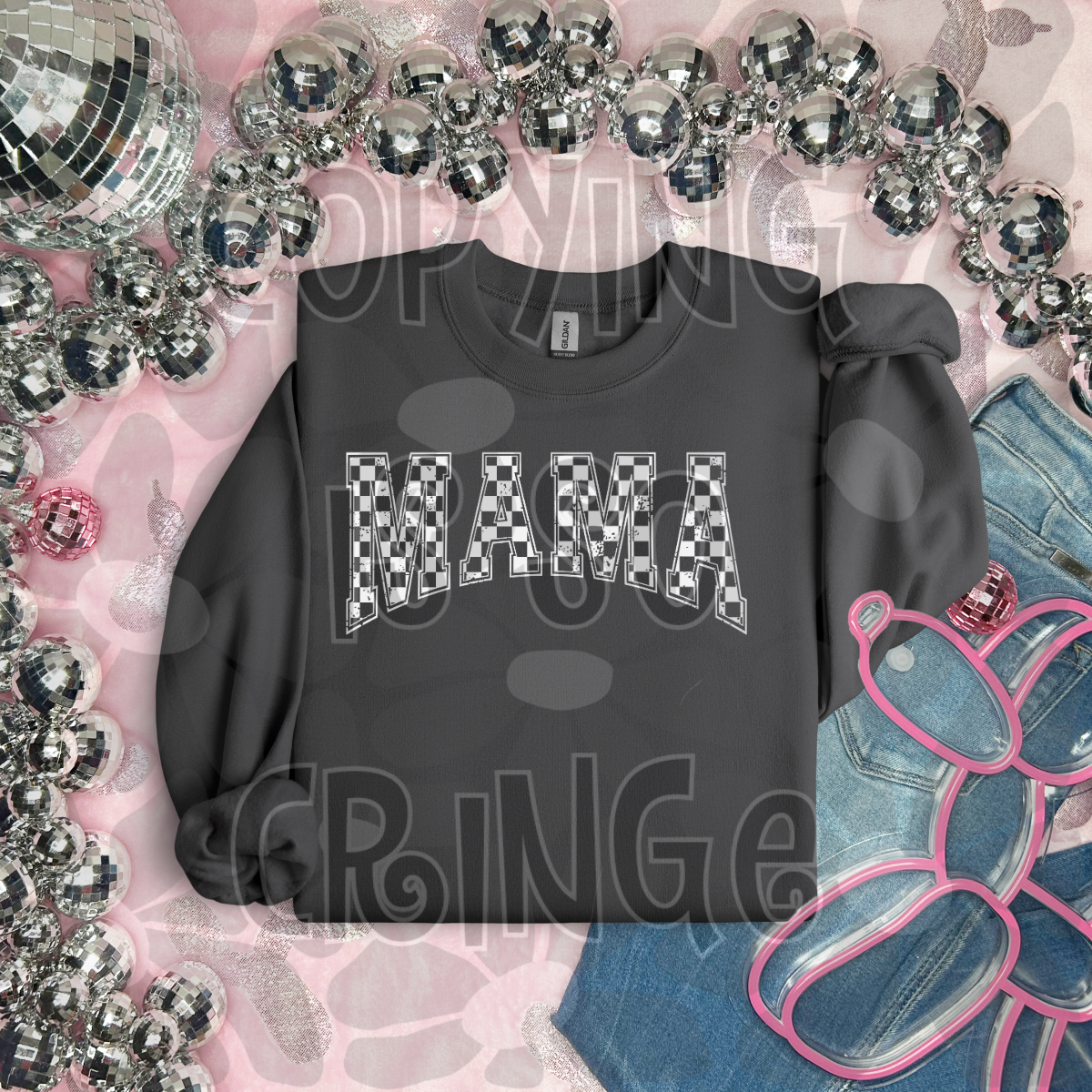 Checkered Mama-DTF TRANSFER (CFD)