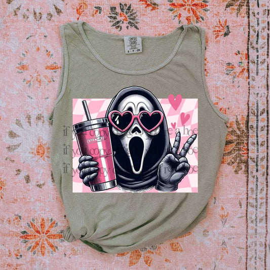 Scream Cup And Hearts - DTF TRANSFER (SAVED)