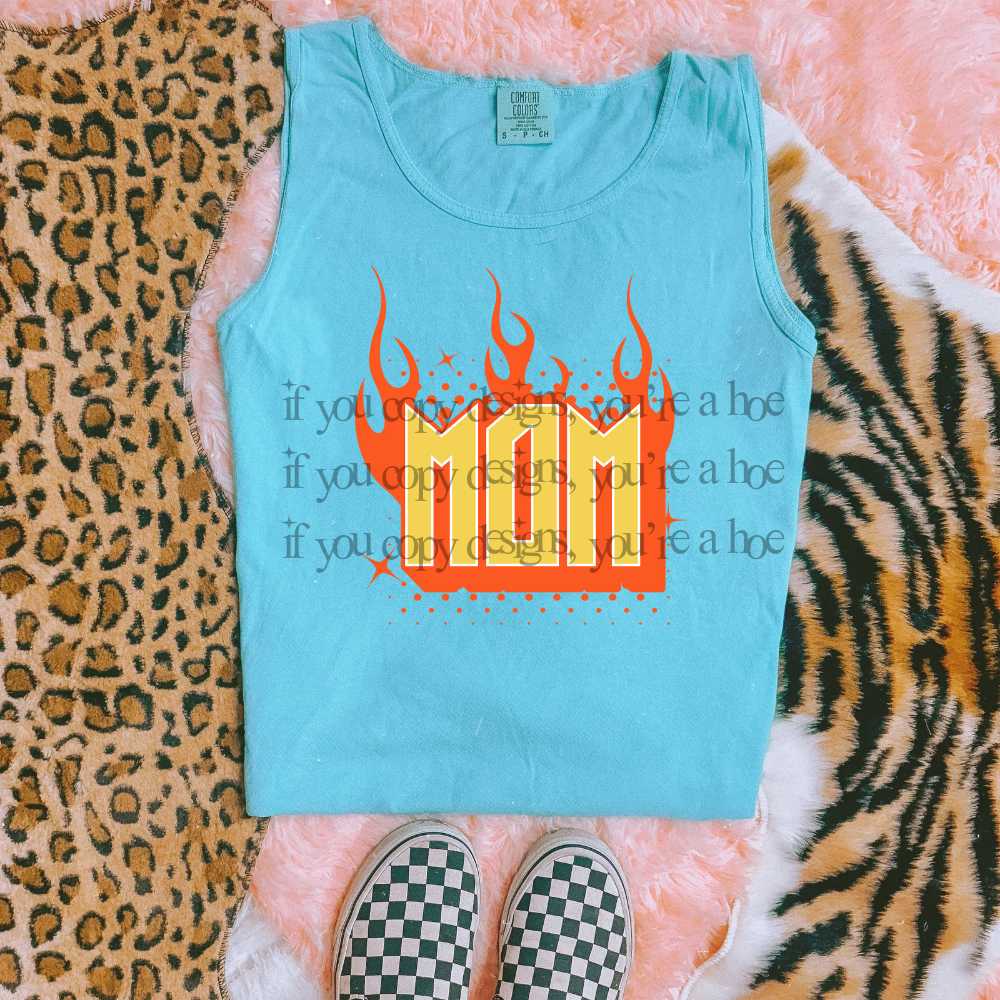 Mom Flames - DTF TRANSFER (SAVED)