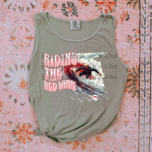 Riding The Red Wave - DTF TRANSFER (SAVED)