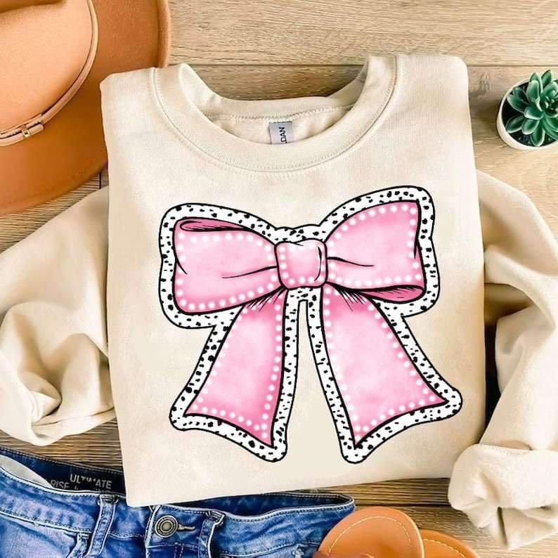 Coquette Pink And Cow Print - DTF TRANSFER