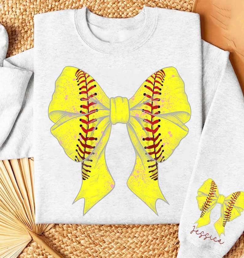 Coquette Softball Bow - DTF TRANSFER