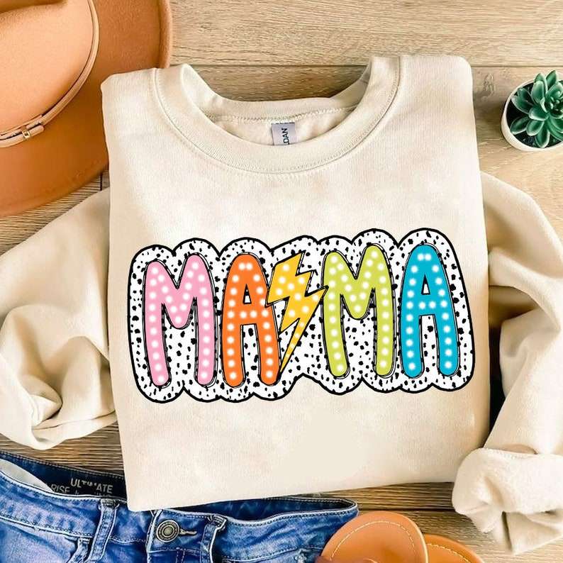 Mama Lightning Bolt - DTF TRANSFER