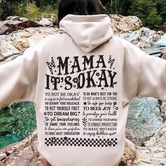 Mama It's Okay Black- DTF TRANSFER