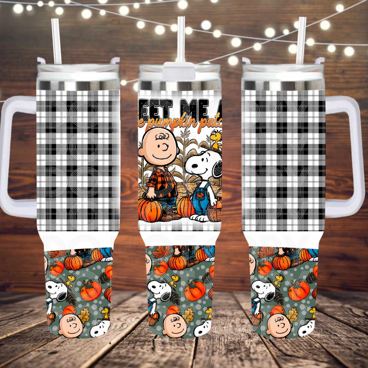 Meet Me At The Pumpkin Patch ; UV DTF 40OZ TUMBLER Wraps (top & bottom) (TED)