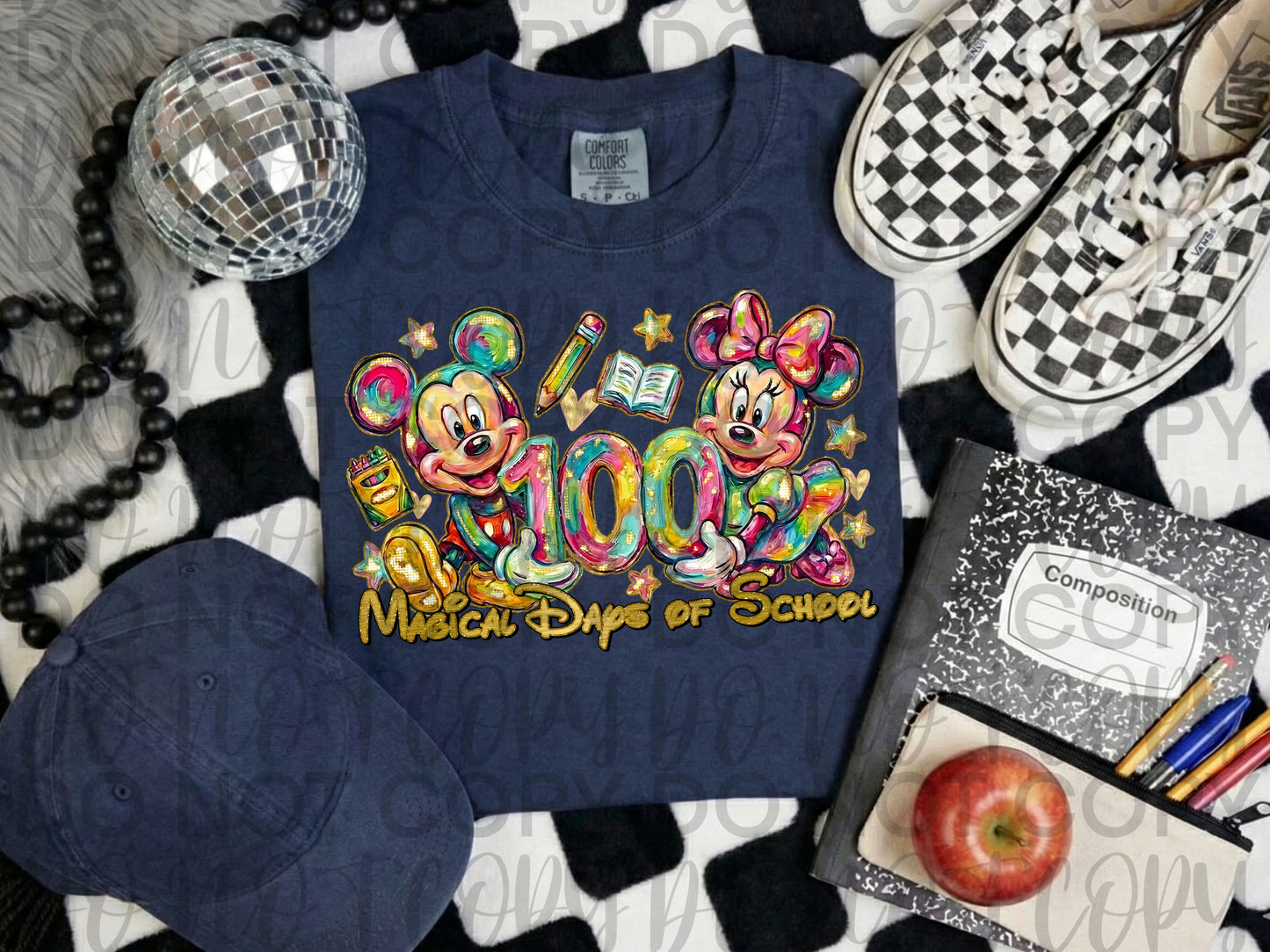 Mouse Magical days of school - DTF TRANSFER (100 days of growth school edition collab)