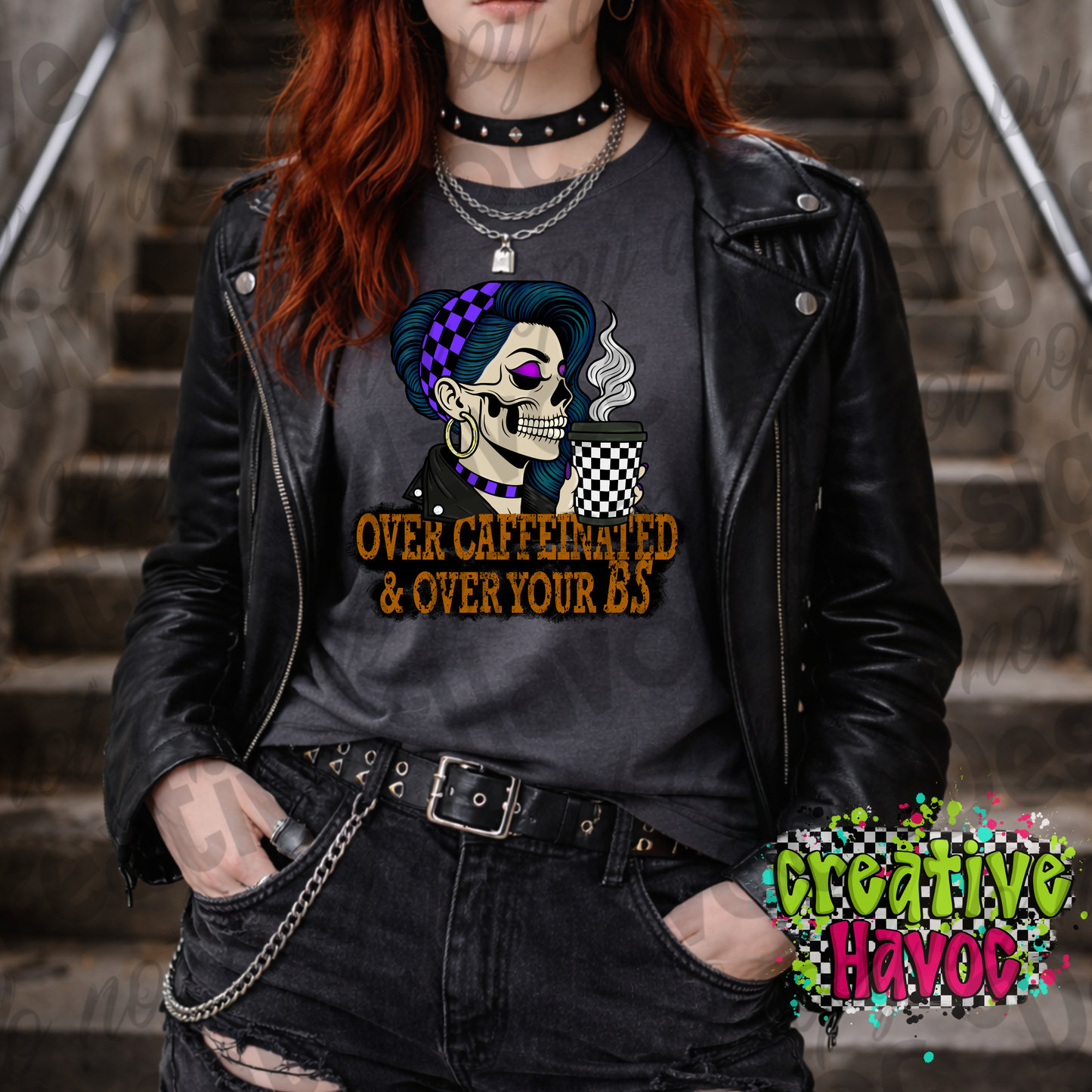 Over Caffeinated & Over Your BS-DTF TRANSFER (RIOTMAMA)