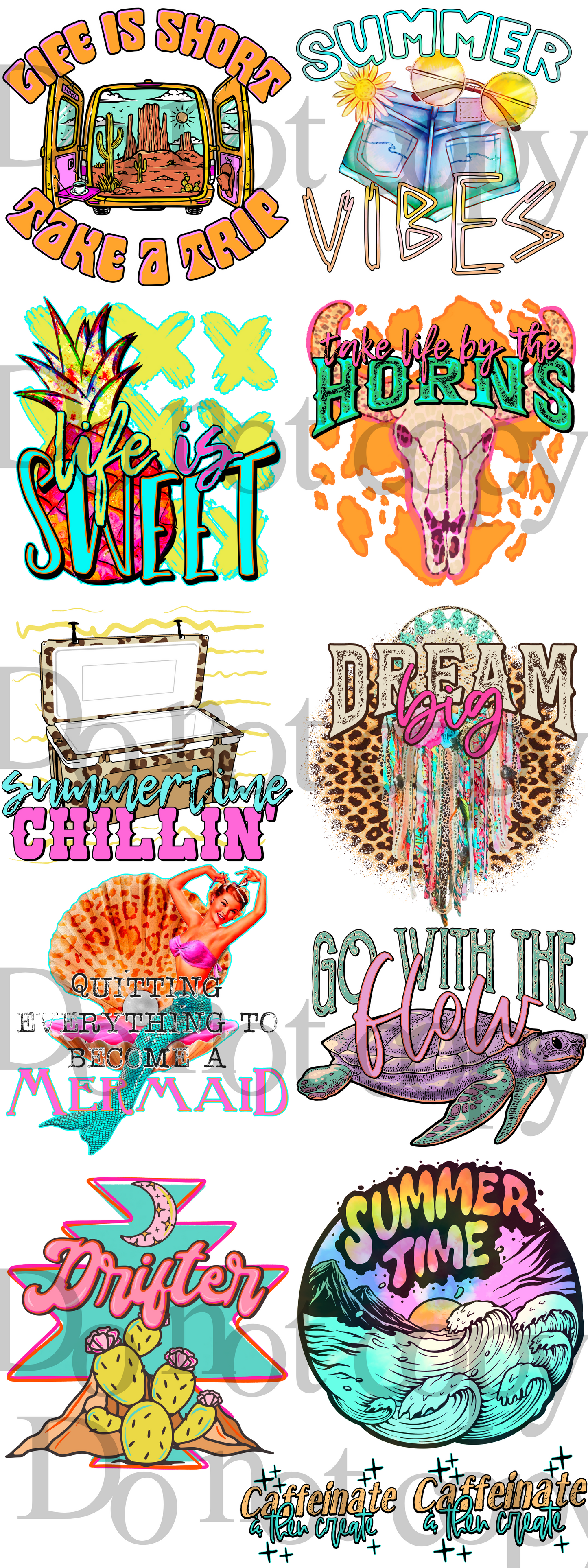 Fun summertime mixup ; premade gang sheet