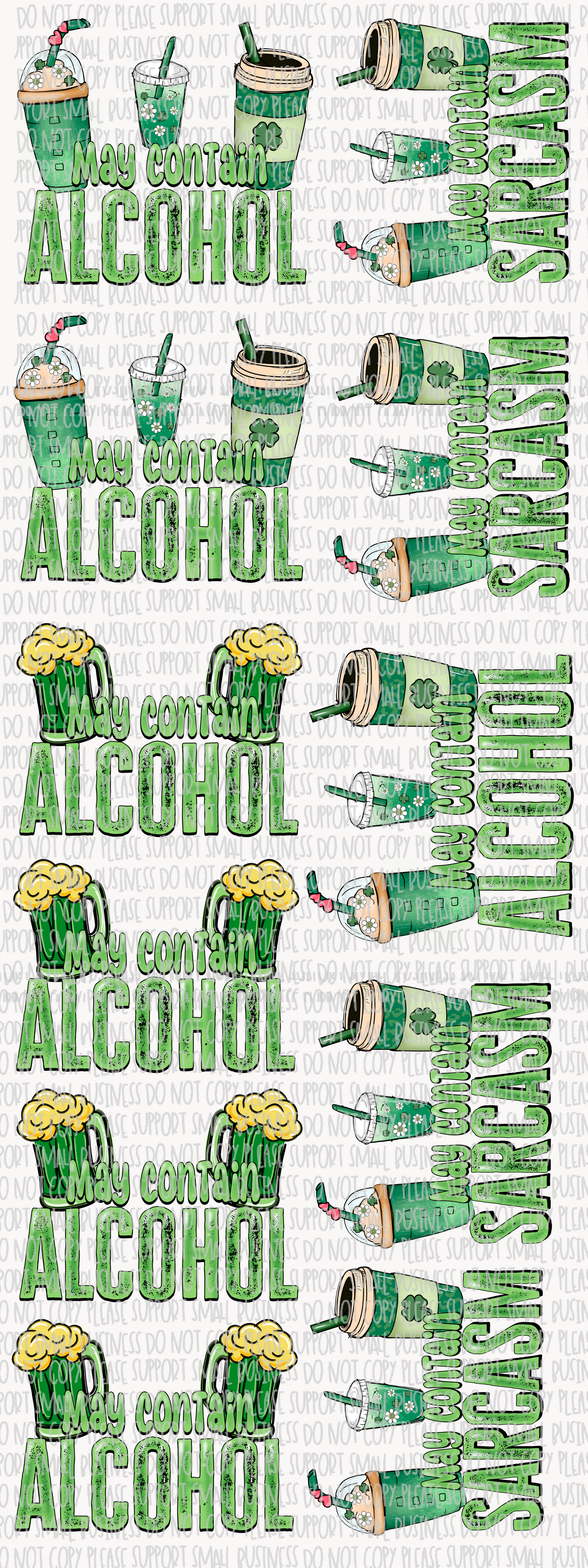 May contain St. Patrick's Day; premade gang sheet