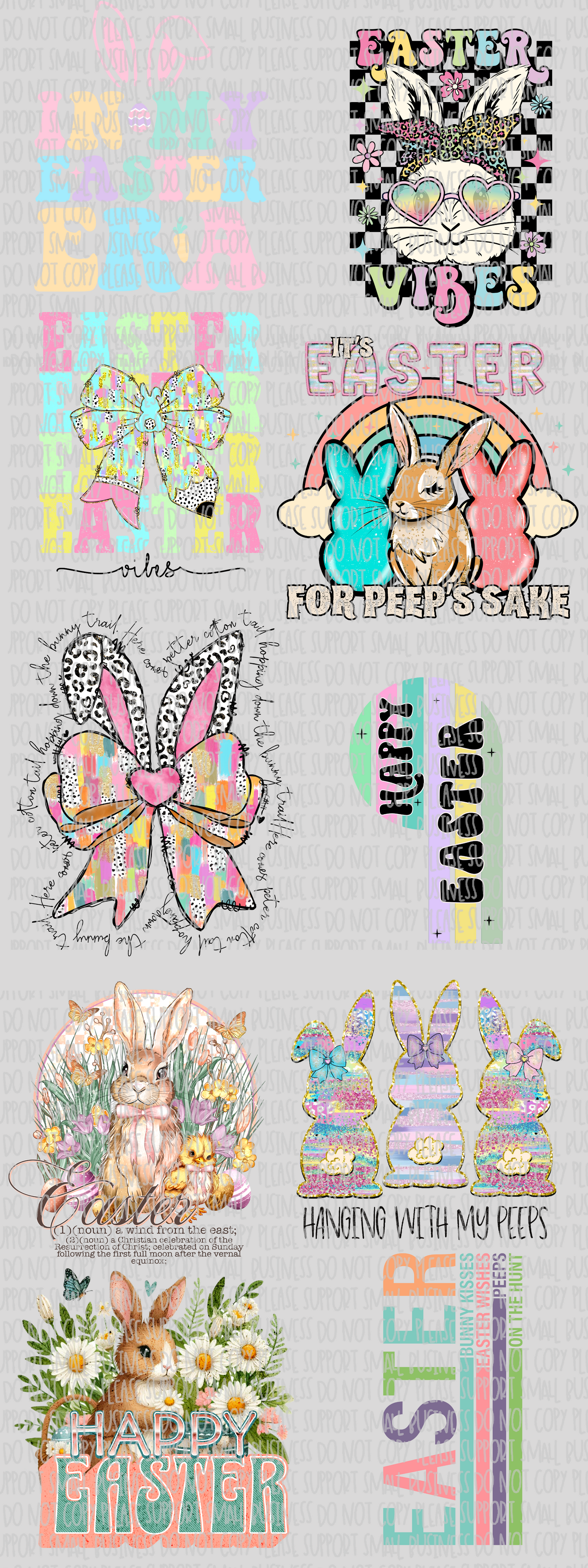 Easter Mix; premade gang sheet