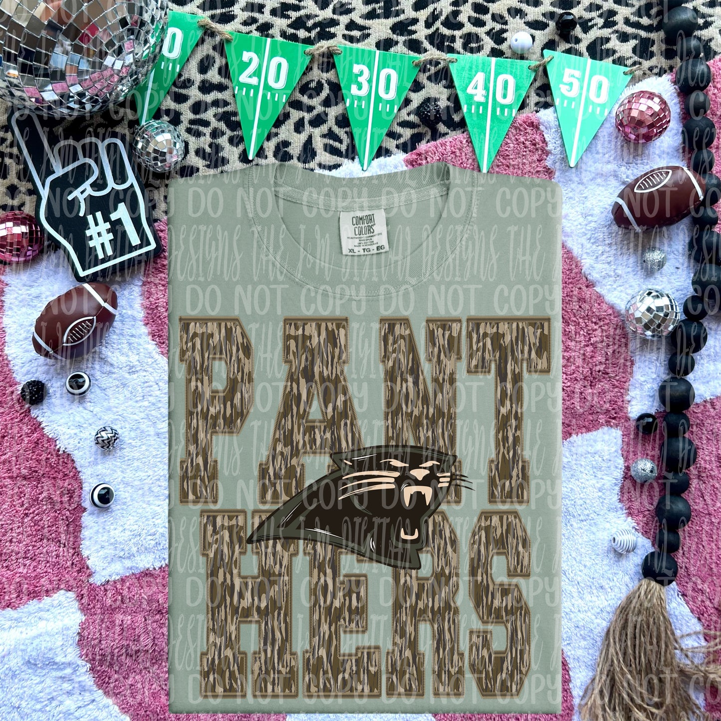 Panthers - mascot camo - DTF TRANSFER (JMD)