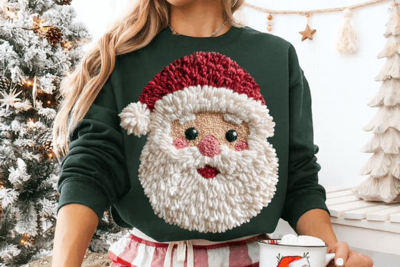 Santa crochet yarn - DTF TRANSFER (CFD)