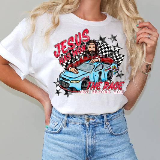 Jesus Has Won The Race - DTF TRANSFER (TED)