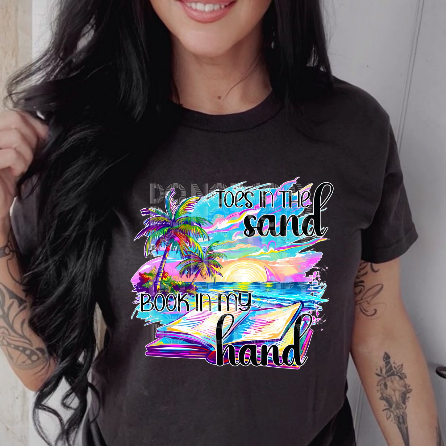 Toes In The Sand book in my hand - DTF TRANSFER (DDV)