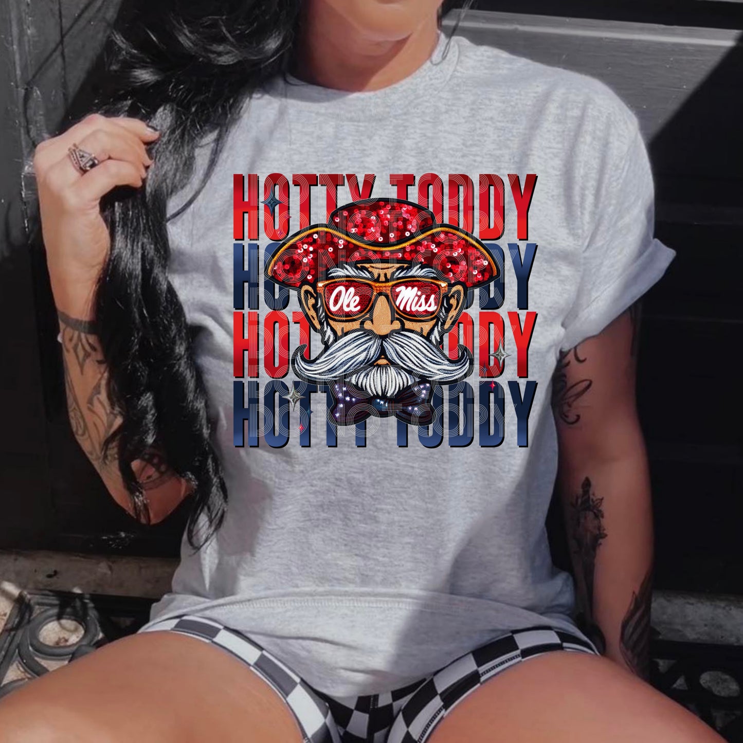 Ole Miss Hoddy Toddy faux sequin - DTF TRANSFER (SSDD)