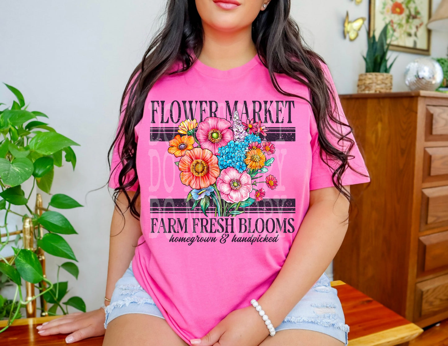 Flower market farm fresh blooms - DTF TRANSFER (PHDC F25)