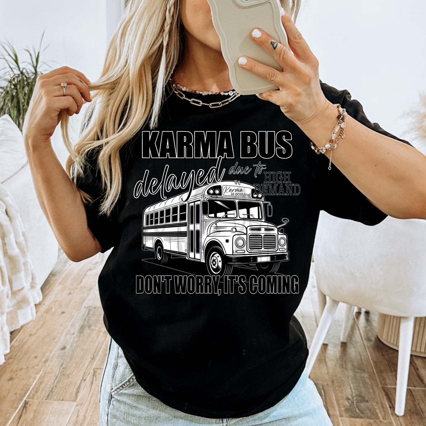 Karma bus - DTF TRANSFER (All the snarky Collab PHDCXDDV)