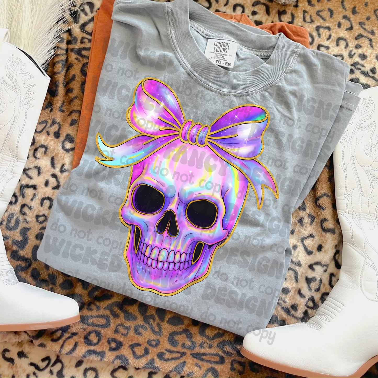 Pastel skellie bow - DTF TRANSFER (WFD)